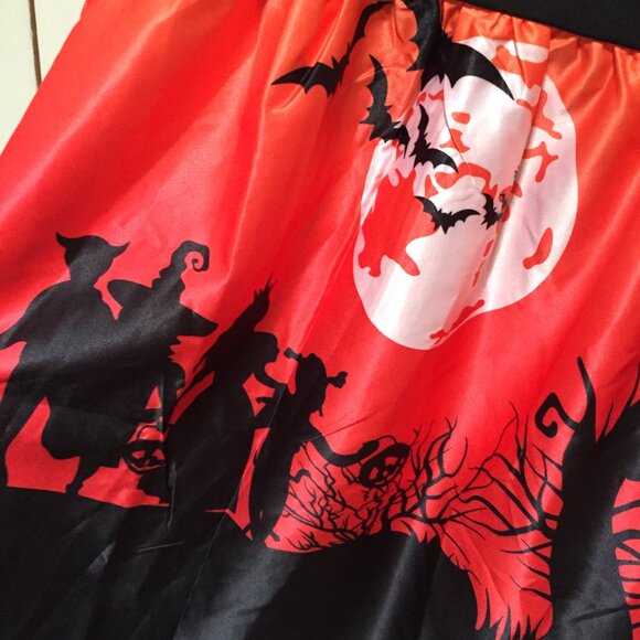 Rosegal Halloween Cold Shoulder Trick or Treaters Moon Bats Dress Size 1X NWT  M - Picture 12 of 13